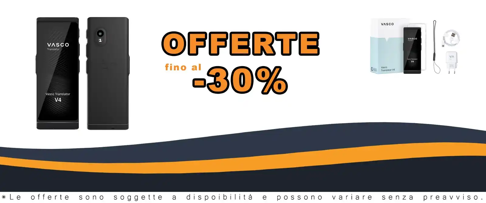 Traduttore vocale Vasco V4 113 lingue design scuro