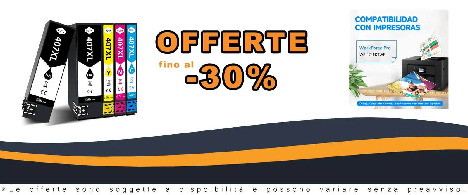 Inchiostro compatibile Epson 407 XL 2B 1C 1M 1Y 5 pezzi