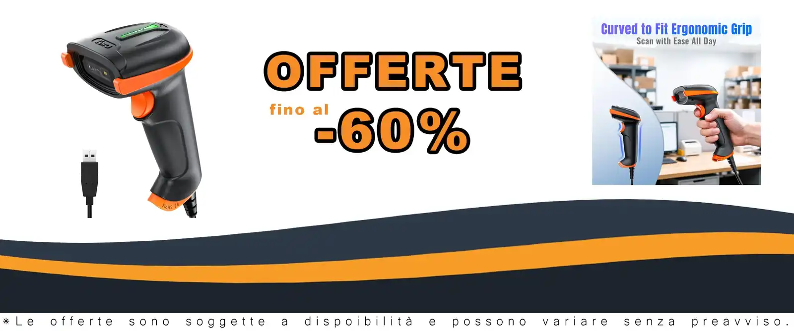 Lettore 1D 2D codici a barre QR 300,000 pixel USB